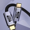 USP 6976552041201 BoostUp Cafule Braided USB-C to USB-C (3.2 Gen 2x2) Charge & Video Cable (2M) - Black, 5A/100W PD, 20Gbps, 8K/60Hz, 5 Years Warranty