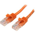 StarTech 45PAT2MOR 2 m Orange Cat5e Snagless RJ45 UTP Patch Cable - 2m Patch Cord - Cable for Network Device, Hub - First End: 1 x RJ-45 Network - Male - Second End: 1 x RJ-45 Network - Male - Patch Cable - Gold Plated Contact - CM - 24 AWG - Orange