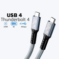 USP BT4CC10M BoostUp Hyperlink USB4 USB-C to USB-C Cable (1M) Black - USB4 - 40Gbps,240W, 8K (60Hz)/4K (144Hz), Fast Charge, 5 Years Warranty