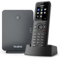 Yealink W77P High-Performance IP DECT Solution including W57R Rugged Handset And W70B Base Station, Up To 20 Simultaneous Calls, Noise Cancellation