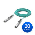 Ubiquiti UACC-AOC-SFP28-20M 25 Gbps Long-Range DAC, Long-range SFP28, 20m Length, Support 25/10/1 Gbps, PVC Cable Jacket, Aqua Color