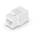 Ubiquiti UACC-KEYSTONE-JACK-C6 Cat6 Keystone Jack, 12-Pack, White, Toolless Keystone For Terminating A Cat6 Ethernet Jack Without The Use Of A Punch-Down Or Crimping Tool