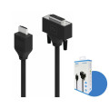 8ware 8W-HDMIDVIF Pro Series 2M HDMI to DVI cable Male to Male Nickel plated high performance 30AWG OD6.0 Copper PVC TPE (Retail package)