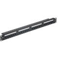 Astrotek ATP-PPU6-24 24 Ports UTP Patch Panel CAT6 RJ45 for 19' 1RU Rack Mount Data Network Cabinet Server PCB Type 110/Krone 3U' Black