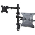 StarTech A2-LAPTOP-DESK-MOUNT Monitor Arm with VESA Laptop Tray, For a Laptop & Single Display up to 32" (17.6lb/8kg), Adjustable Desk Laptop Arm Mount - This black monitor and laptop mount for desk allows fixing a laptop on the VESA laptop tray and up to