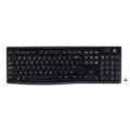 Logitech 920-003057 K270 2.4 GHz Wireless Full Size Keyboard 128-bit AES encryption 24-month battery life Spill resistant Durable UV-coated keys