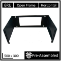 LDR WB-CA-3406 Open Frame 6U Wall Mount Frame (500mm x 300mm) - Black Metal Construction