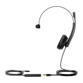 Yealink UH34SE-M-UC-C UH34 Special Edition Mono UC USB Headset, USB-C 3.5mm, Audio Clarity, Noise Cancelling Microphone, Leather Ear Cushions, YHC20 Controller