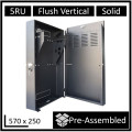 LDR WB-FT Assembled 5U Flush Wall Mount Vertical Cabinet (570mm x 250mm) - 4U Rack For Gear & 2U Mount For Patch Panels - Black Metal Construction