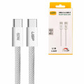 USP 6976552041485 BoostUp Braided USB-C to USB-C Cable (0.2M) - White, 3A/60W, 480Mbps, 40K+ Bends, Safe & Fast, Apple iPhone, Samsung Galaxy, 5 Years Warranty