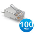 Ubiquiti UISP-CONNECTOR-SHD UISP Surge Protection Connector SHD, 100 Pack, Sheilded Cable RJ45 Connector, Replaces TC-Con