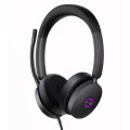 Yealink UH48-D-UC-C/A UH48 UC USB Wired Headset Hybrid Active Noise Cancellation, Four-Microphone Noise-canceling Technology, Swift Plug & Play All-Day Comfort