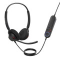 Jabra 4099-413-269 Engage 40 (Inline Link) MS Teams Dual USB-C/A Corded Headsets, Lightweight & sturdy, Double the mic, Busylight, Hearing Protection Audio Quality