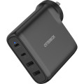 Otterbox 78-81355 100W Four Port USB-C (Type I) PD Fast GaN Wall Charger - Black , Dual USB-C (100W+18W), Dual USB-A (12W), 2 Years Warranty