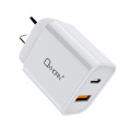 Just You PC NB-PD20 Oxhorn USB Type-C and Type-A 3.0 Quick Charge 20W Charger AC adapter 240V 50/60Hz 1A certified