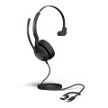 Jabra 25089-899-799 Evolve2 50, USB C/A MS Mono Headset, Bluetooth, 4 microphones, Active Noise Cancellation, Busylight, Call management, Air Comfort technology
