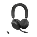 Jabra 27599-989-899X Evolve2 75 USB-C Link380a UC Stereo Black, 8-Mic Technology, 36 Hours Battery & Fast Charge, Dual-Foam Tech, Discreet Hide-Away Boom Arm