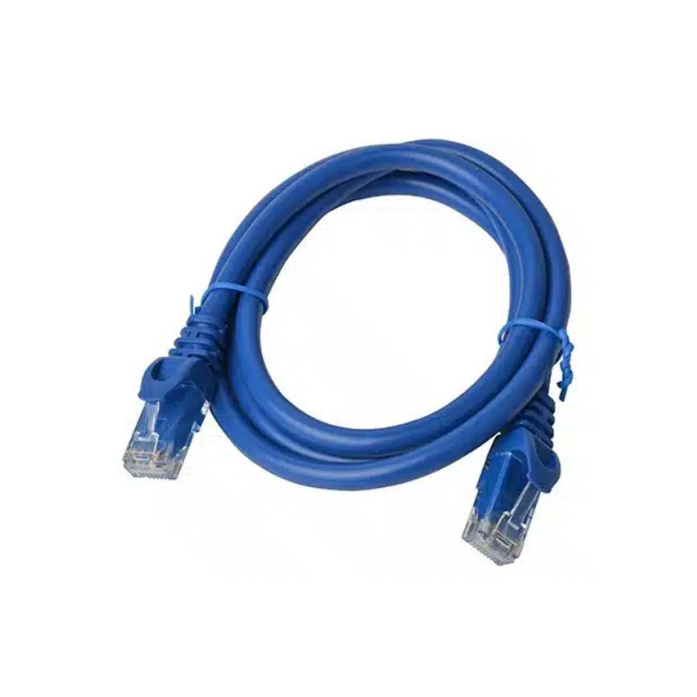 8ware PL6A-1.5BLU CAT6A Cable 1.5m - Blue Color RJ45 Ethernet Network LAN UTP Patch Cord Snagless - Image 1
