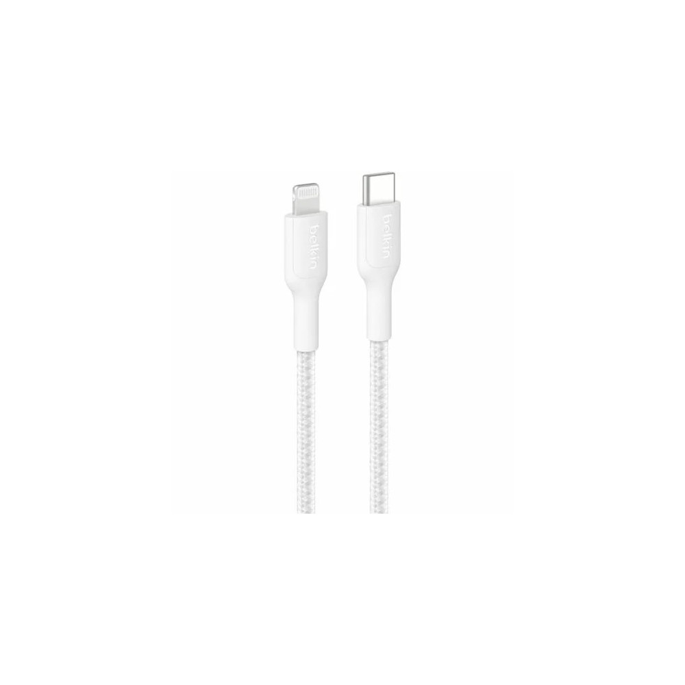 Belkin CAA022FQ1MWH BoostCharge Pro 1 m Lightning/USB-C Data Transfer Cable - Cable for iPhone, iPad Air, iPad Pro, iPad mini - First End: 1 x Lightning - Male - Second End: 1 x USB Type C- Male - MFI - White