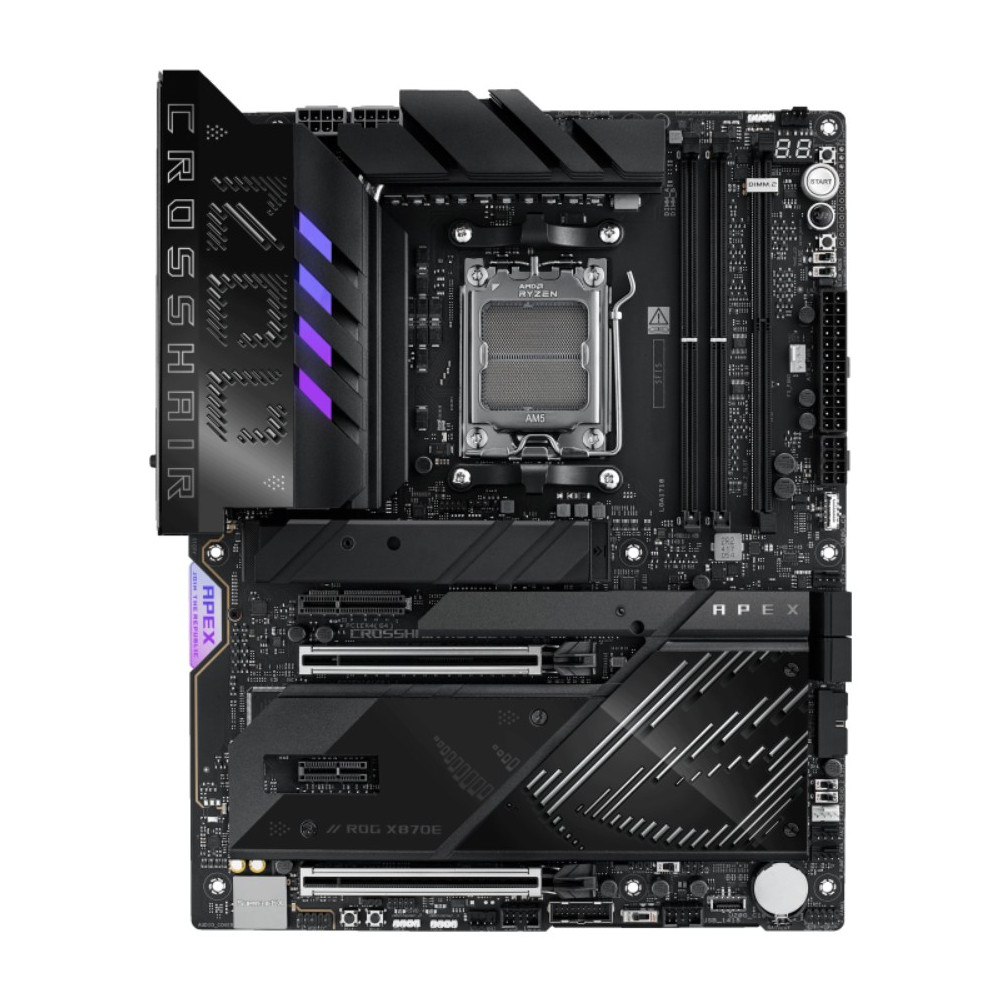 ASUS ROG CROSSHAIR X870E APEX AMD (AM5) ATX Motherboard, DDR5, 18+2+2 Power Stages, AI Cache Boost, PCie 5,0 2x X16, 3x M.2, USB 4, Wi-Fi 7 - Image 1