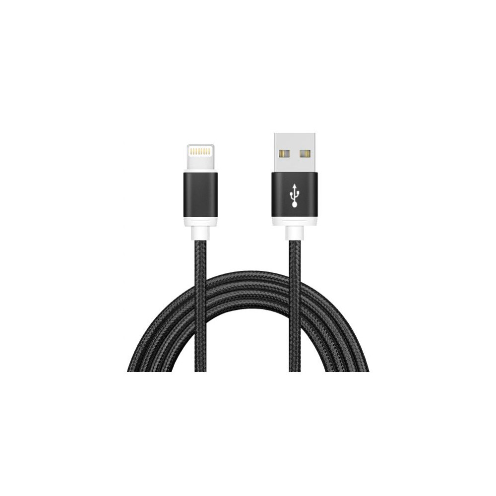 Astrotek AT-USBLIGHTNINGB-1M 1m USB Lightning Data Sync Charger Black Cable for iPhone X 9 8 7S 7 Plus 6S 6 Plus 5 5S iPad Air Mini iPod - Image 1