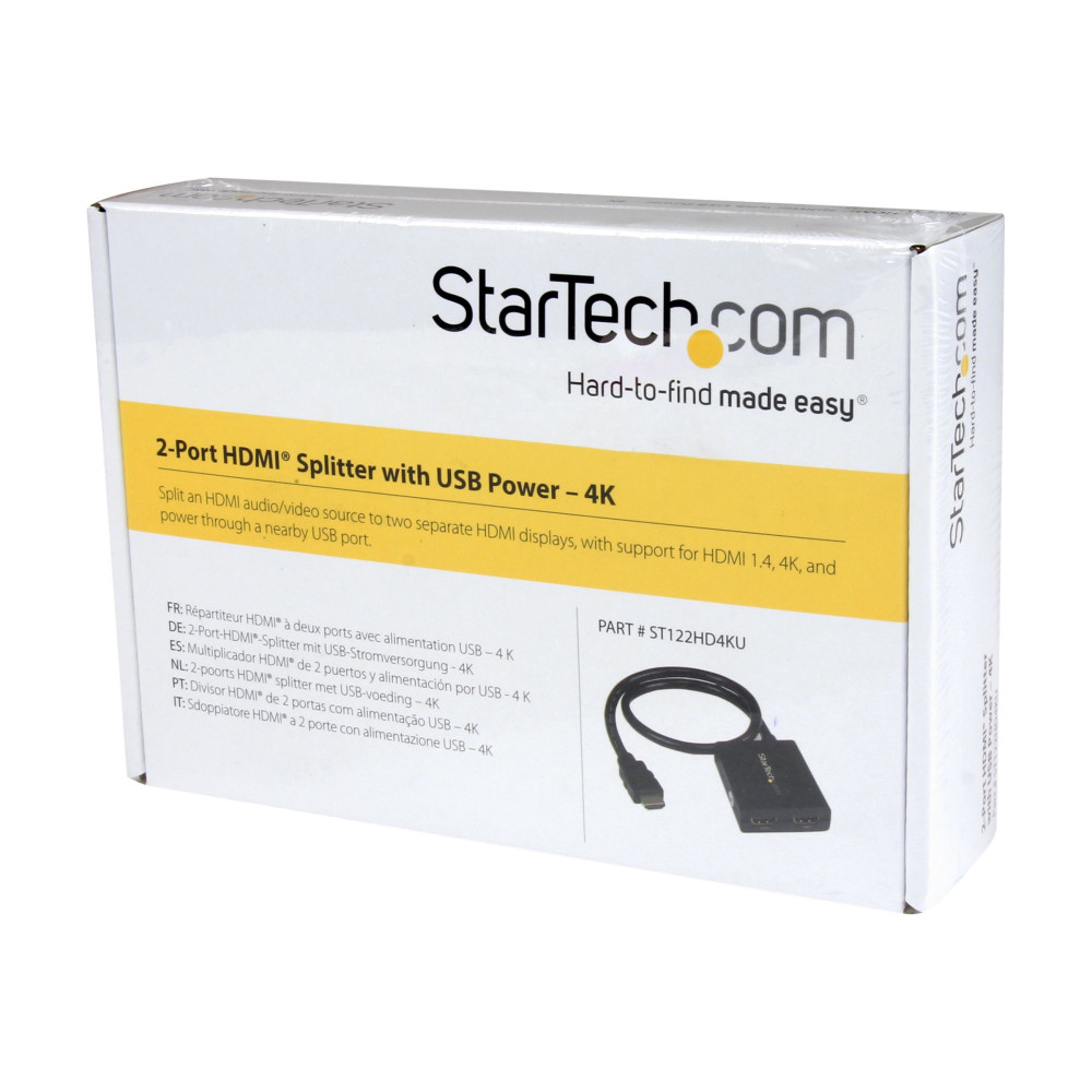 StarTech ST122HD4KU 2 PORT HDMI SPLITTER, 4K, 2YR - Image 6