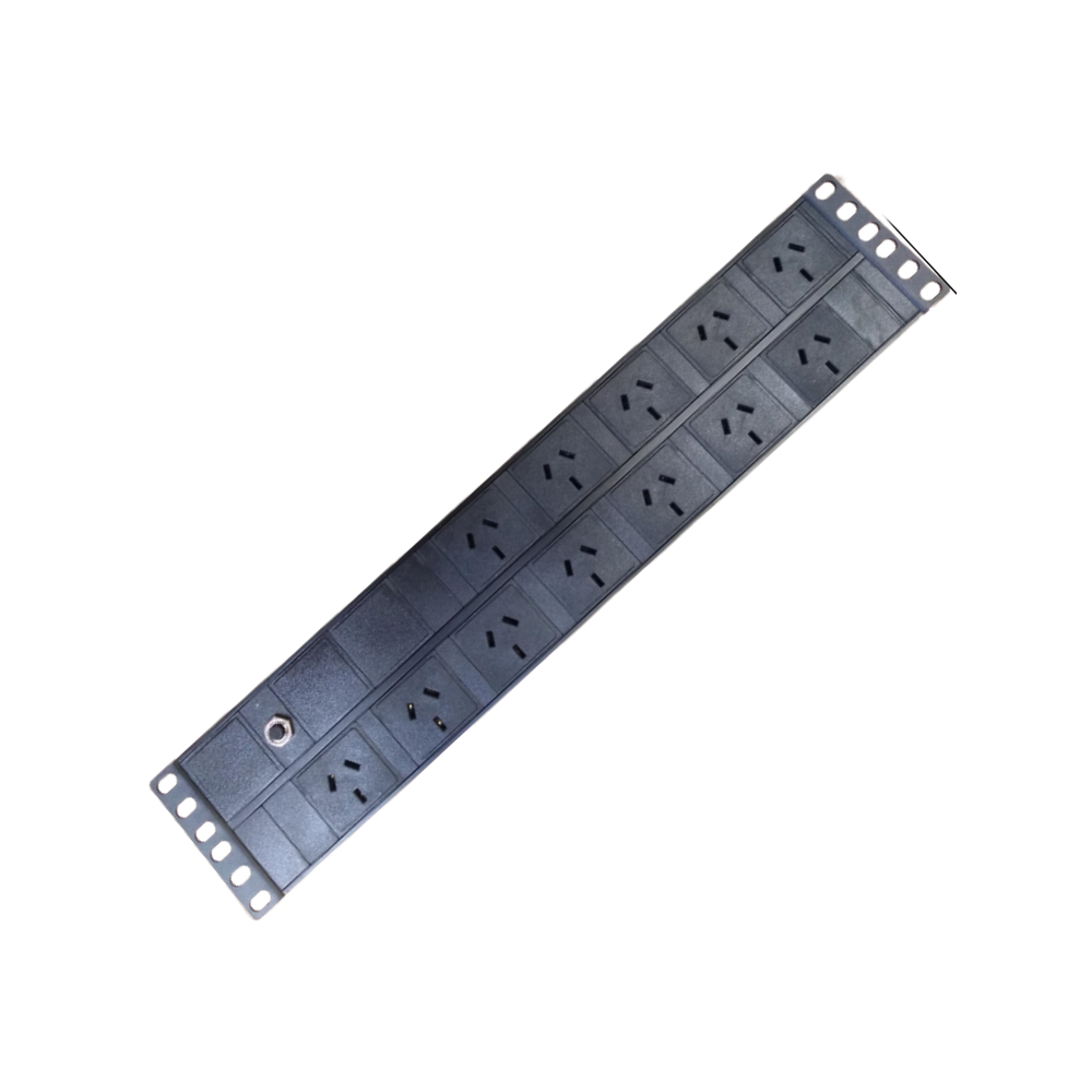 LDR WB-PDU-0312 12-Port 10A Power Distribution Unit AU Approved - 12x 3-Pin AU/NZ Outlets/Slots - 2U Horizontal Mount - Image 1