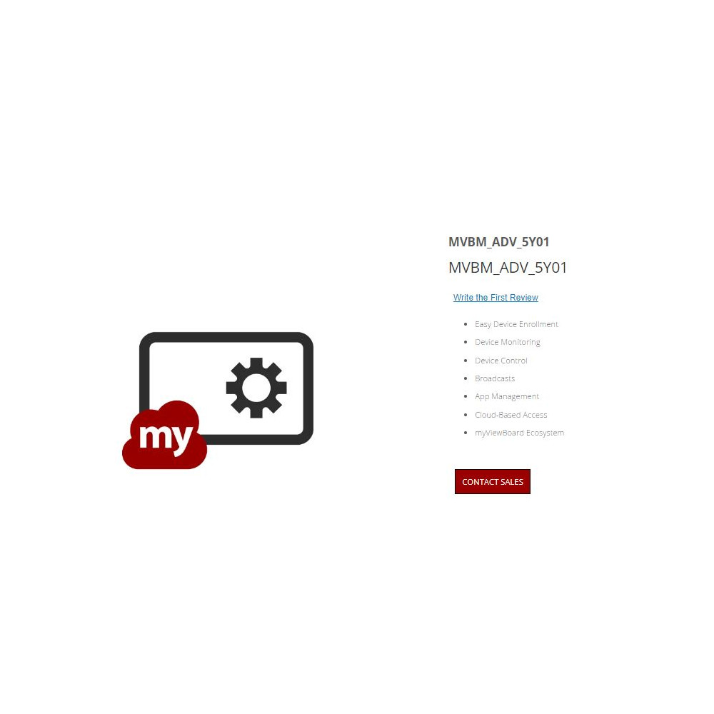 ViewSonic MVBM_ADV_5Y01 myViewBoard Manager Advanced subscription - Subscription Licence 5 Years Contact Sales - Image 1
