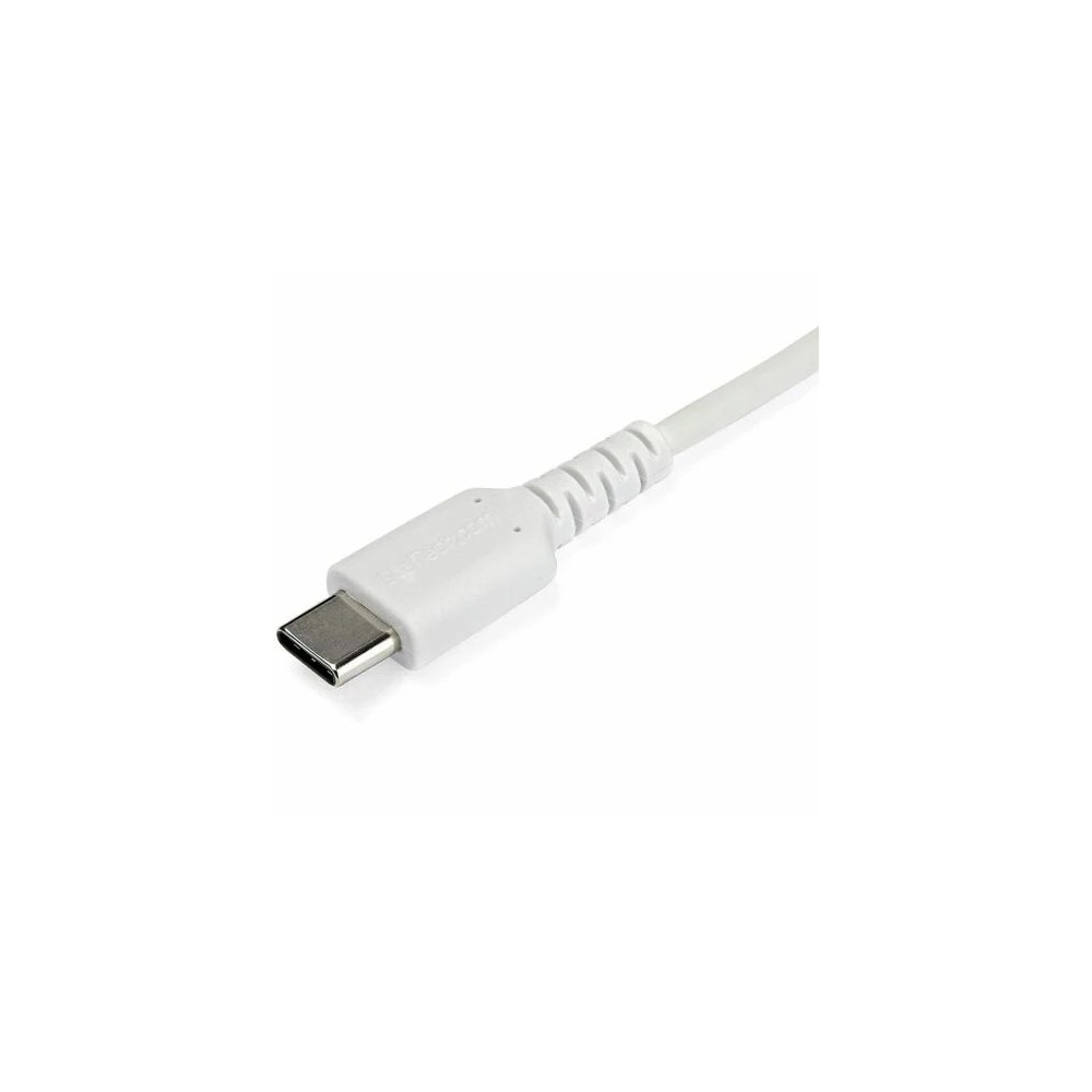 StarTech RUSB2CC2MW 2m USB C Charging Cable - Durable Fast Charge & Sync USB 2.0 Type C to C Charger Cord - TPE Jacket Aramid Fiber M/M 60W White - Cable for Mobile Device, MacBook, iPad Pro - First End: 1 x 24-pin USB 2.0 Type C - Male - Second - Image 4