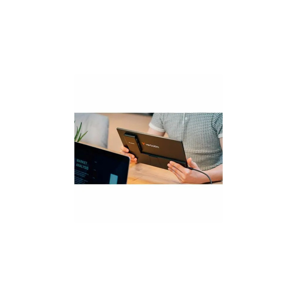 Verbatim 32407 LIGHT 16" Class LCD Touchscreen Monitor - 16:9 - 10 ms - 15.6" Viewable - Capacitive - 10 Point(s) Multi-touch Screen - 1920 x 1080 - Full HD - In-plane Switching (IPS) Technology - 250 cd/m² - Speakers - HDMI - USB - USB Type-C