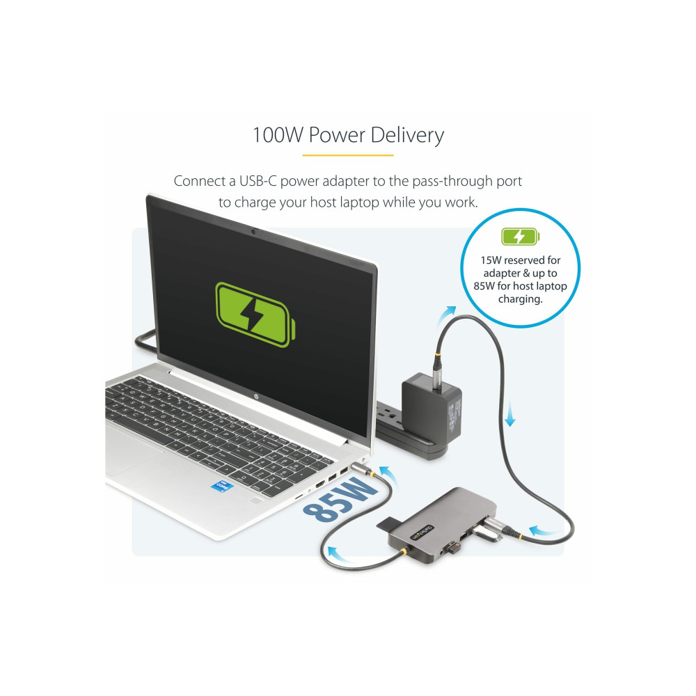 StarTech 154B-USBC-MULTIPORT USB-C TRIPLE-MONITOR MULTIPORT ADAPTER, HDMI/DP/CARD READER, 3 YR - Image 3