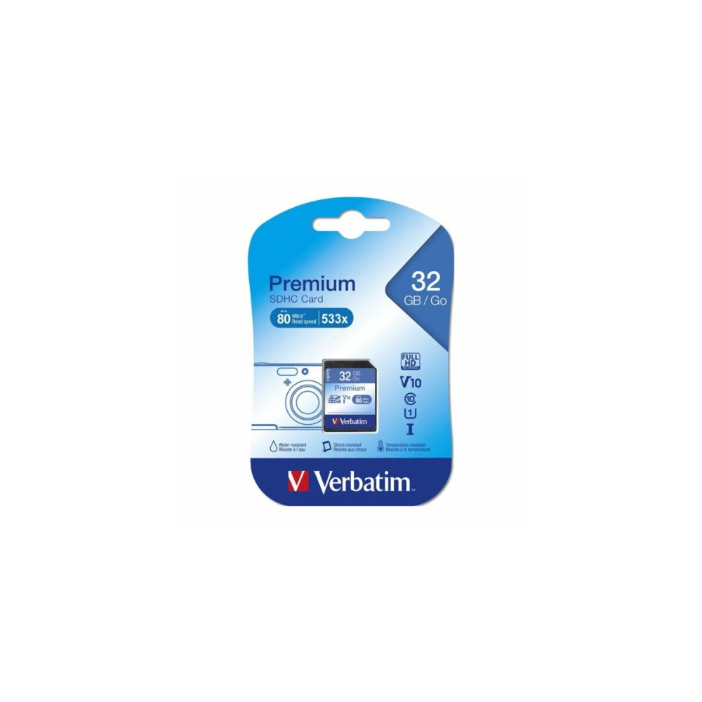 Verbatim 43963 SDHC 32GB (Class 10) Up to 45MB/Sec 300X read speed - Image 1
