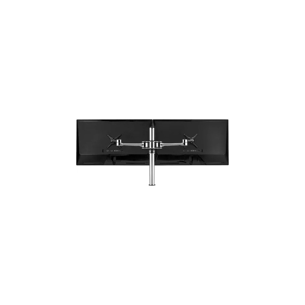 Atdec AF-AT-D-P DUAL MONITOR ARM, UP TO 2 x 27", 8KG EACH ARM, DESK CLAMP, 100MM VESA, POLISHED,10YR - Image 1
