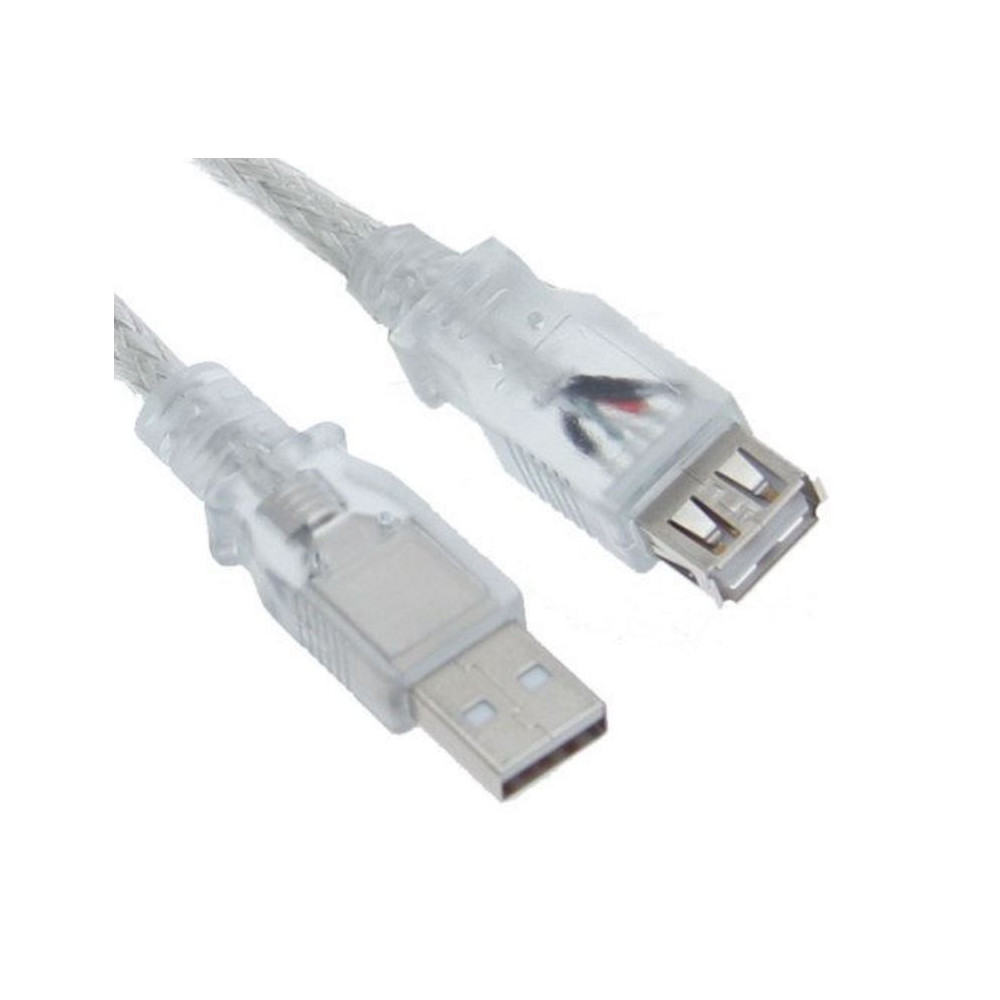 Astrotek AT-USB2-AA-5M USB 2.0 Extension Cable 5m - Type A Male to Type A Female Transparent Colour RoHS - Image 1