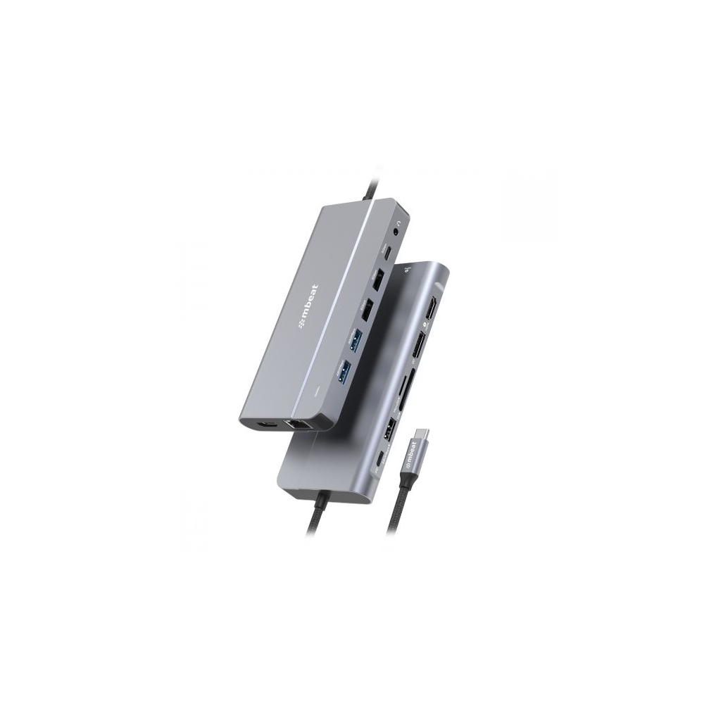 MBEAT MB-UCD-X14 Elite X14 Triple 4K Display Multi-Port USB-C Hub USB-C 3.2 Gen 2 × 1, Supports USB-C DisplayPort 1.4 (DP-Alt Mode) HDMI 2.0 Version × 2, Max. - Image 1