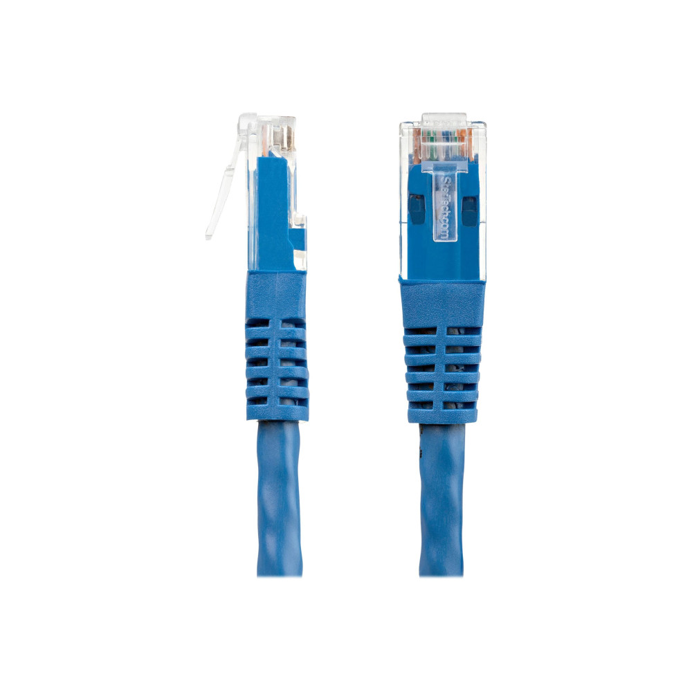 StarTech C6PATCH2BL 2FT CAT6 ETHERNET CABLE - BLUE CAT 6 GIGABIT ETHERNET WIRE -250MHZ 100W POE R - Image 1