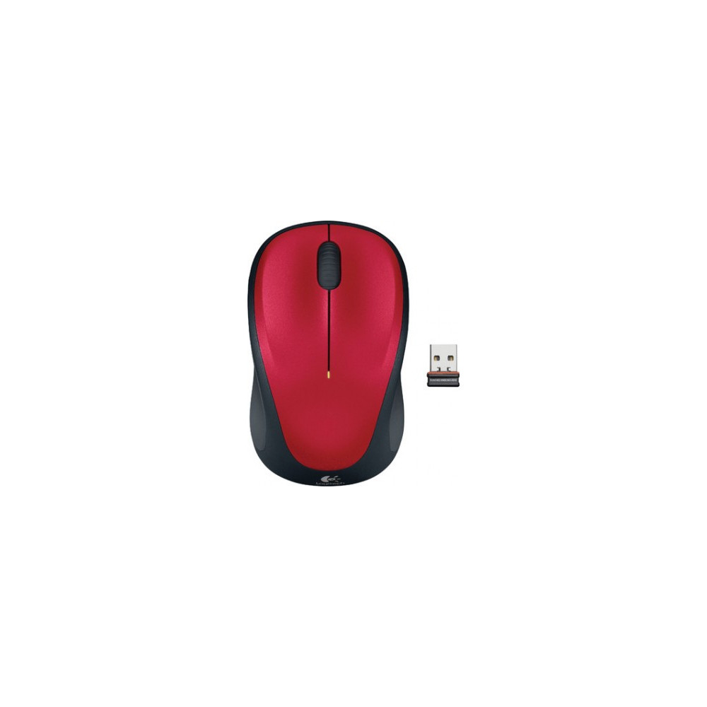 Logitech 910-003412 M235 Wireless Mouse Red Contoured design Glossy Comfort Grip Advanced Optical Tracking 1-year battery life - Image 1