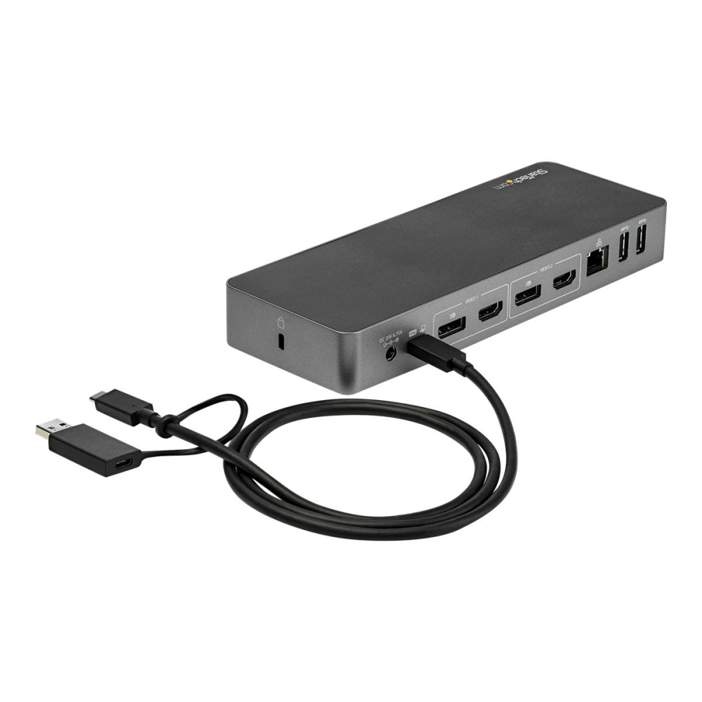 StarTech DK30C2DPPD USB-C USB-A HYBRID 4K DOCK, DUAL DISPLAY, DP(2), HDMI(2), USB(3), 60W, 3YR - Image 4