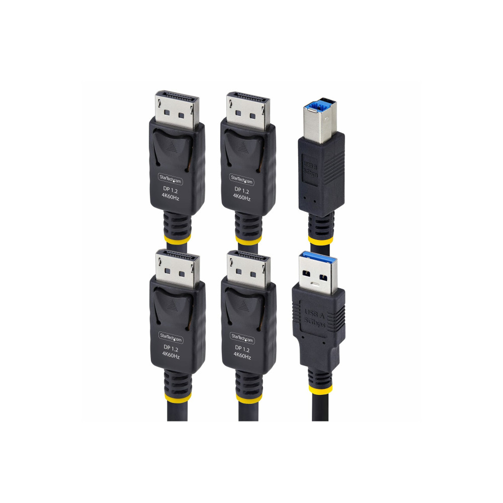 StarTech DDU1226-KVM-CABLE 6FT (1.8M) DUAL-DISPLAYPORT AND USB 5GBPS KVM CABLE, 2 YR - Image 2