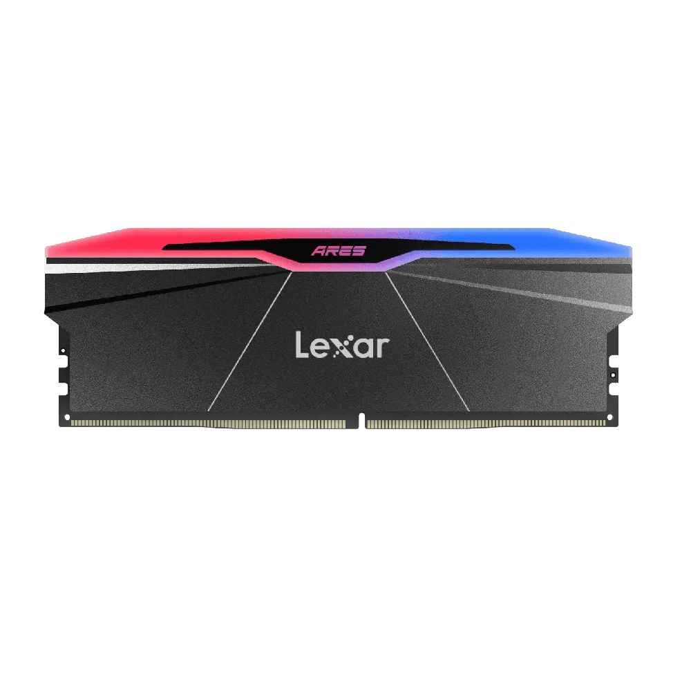 Lexar LD5U16G60C28BR-RGD U-DIMM DDR5 6000 32GB (16X2) , ARES RGB 2nd Gen Black, 2PACK, GL - Image 1