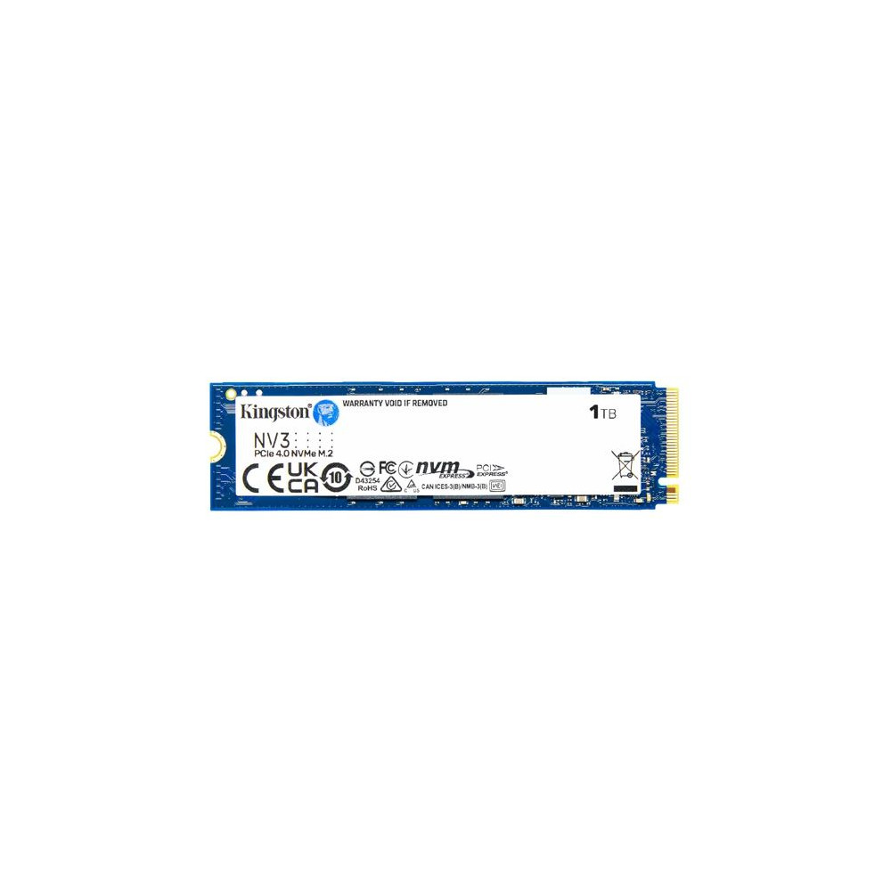 Kingston SNV3S/1000G SNV3S NV3 1TB PCle 4.0x4 NVMe M.2 2280 SSD 6000/4000MB/s compaitible Notebook and SFF 5Y Limited - Image 1
