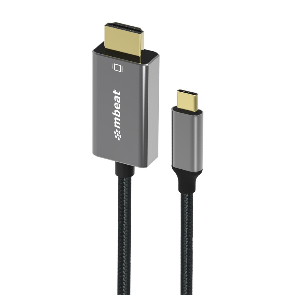 MBEAT MB-XCB-CHD18 Tough Link 1.8m 4K USB-C to HDMI Cable - Extend USB-C Laptop, Tablet or Smartphone Video to HDMI Monitor, Projector, HDTV, 4K@60Hz(3840×2160) - Image 1