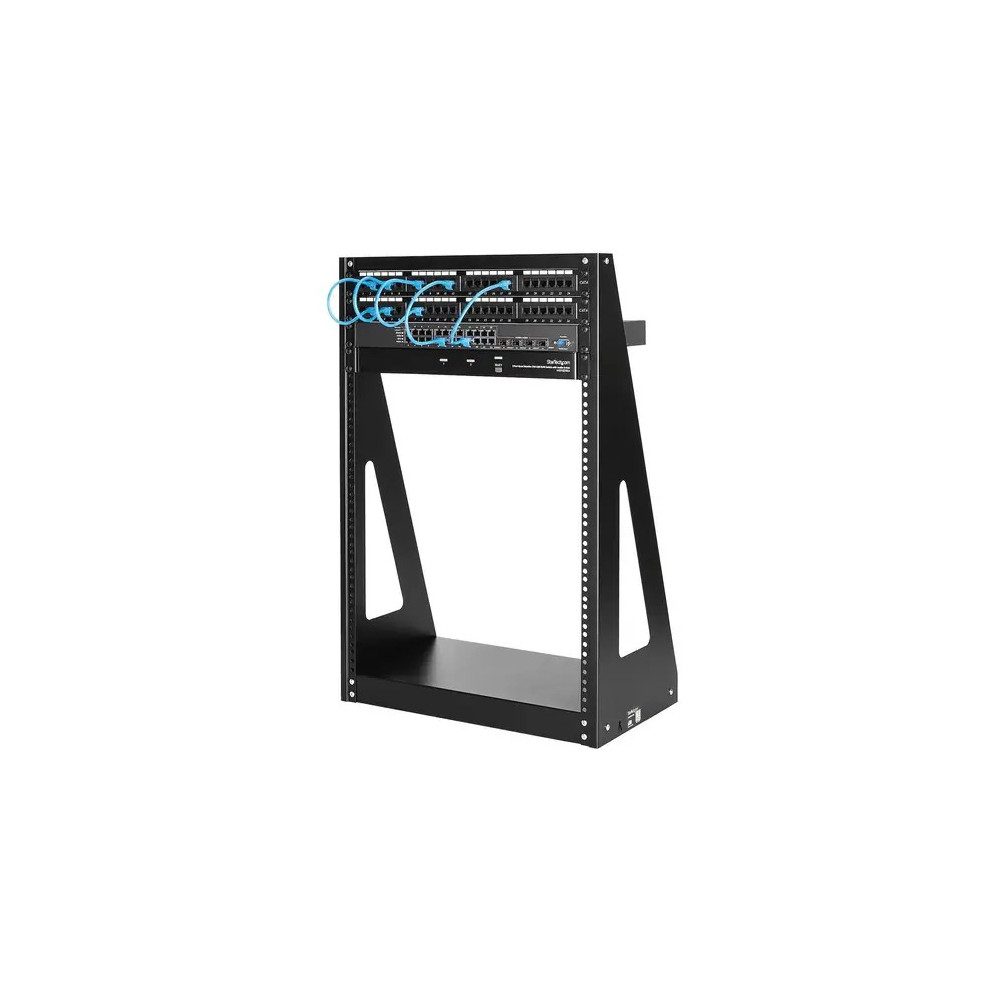 StarTech 2POSTRACK16 2-Post 16U Heavy-Duty Desktop Server Rack, Small Open Frame 19in Network Rack for Home/Office IT Equipment, TAA Compliant - 16U 2-Post Open frame desktop rack unit for 19" servers/data/studio units - For small office/home sp - Image 8