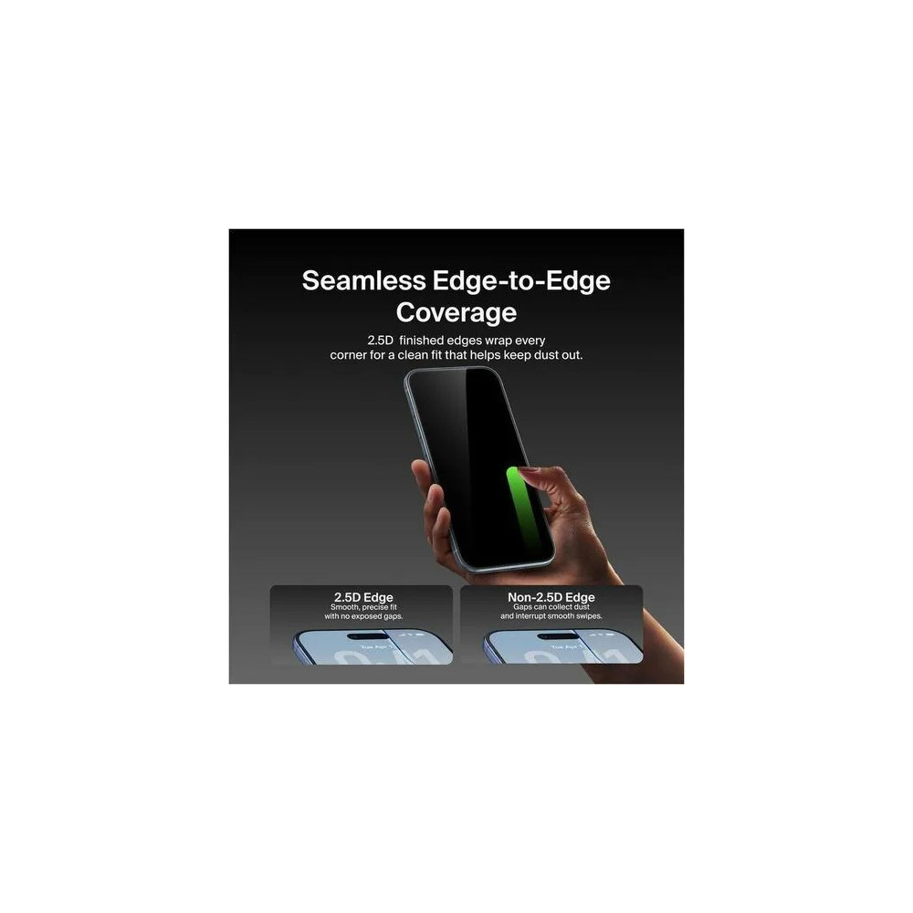 Belkin OVA192FQ ScreenForce UltraGlass 2 9H Screen Protector for Apple iPhone Air - For OLED iPhone Air - Drop Resistant, Impact Resistant, Scratch Resistant, Crack Resistant, Smudge Resistant