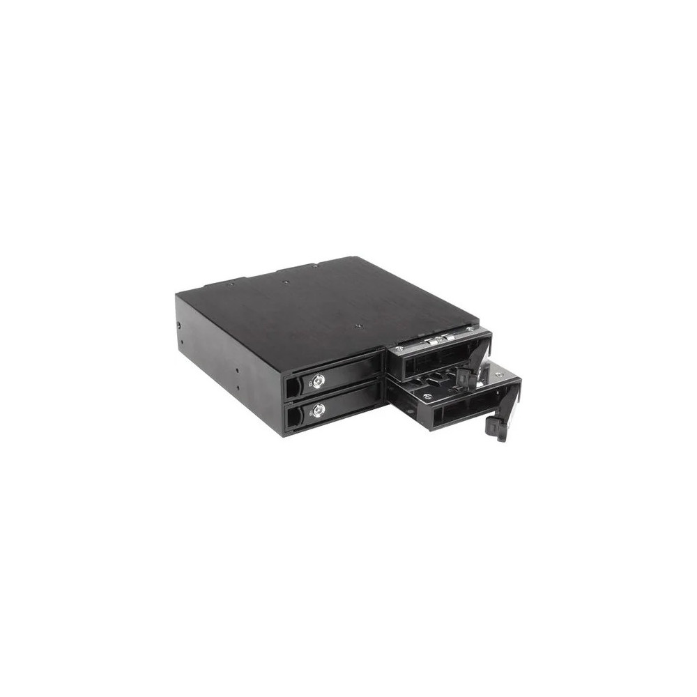StarTech SATSASBP425 Drive Enclosure for 5.25" SATA/600, Serial Attached SCSI (SAS) - Serial ATA/600 Host Interface Internal - Black - 4 x HDD Supported - 4 x SSD Supported - 4 x Total Bay - 4 x 2.5" Bay - Aluminium - Image 4