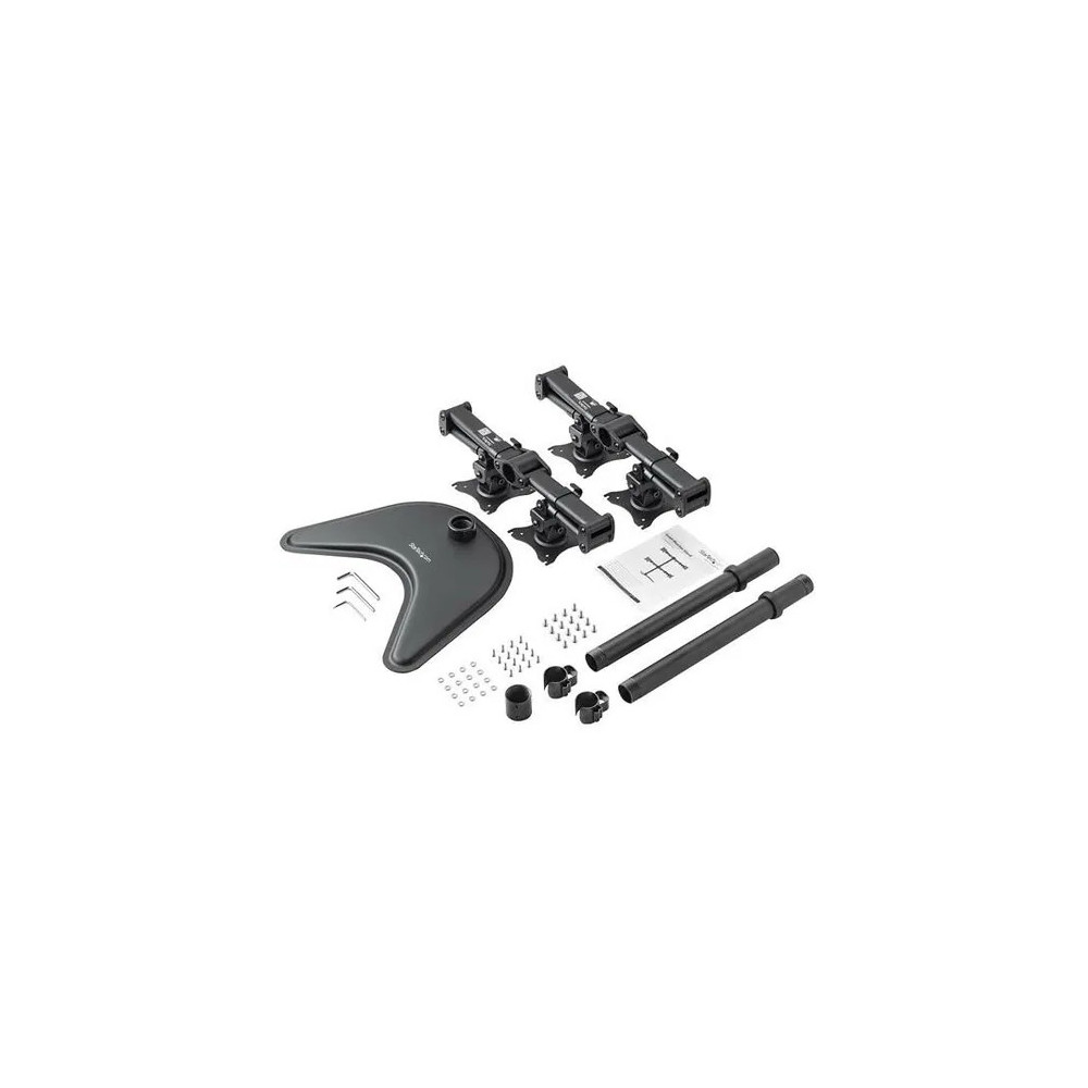 StarTech ARMBARQUAD Quad Monitor Stand, Crossbar, Steel, Monitors up to 27" (17.6lb/8kg), VESA Monitor, Computer Monitor Stand, Monitor Arm - Up to 68.6 cm (27") Screen Support - 32 kg Load Capacity - 81.8 cm Height x 31.5 cm Width x 88.4 cm De - Image 12