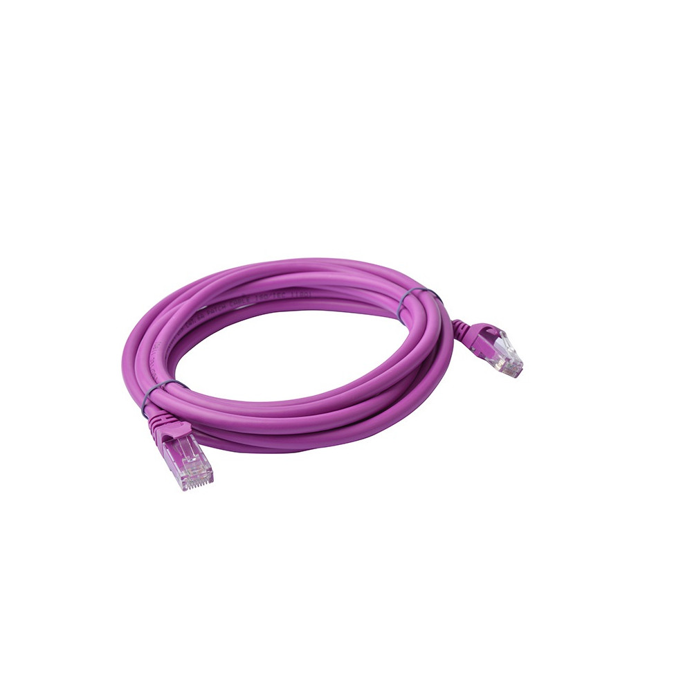 8ware PL6A-3PUR CAT6A Cable 3m - Purple Color RJ45 Ethernet Network LAN UTP Patch Cord Snagless - Image 1