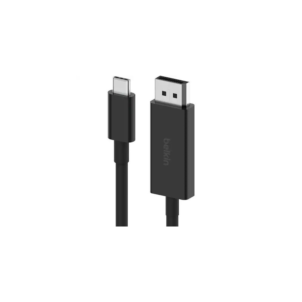 Belkin AVC014BT2MBK Connect 2 m DisplayPort/USB-C Data Transfer Cable - Cable for Chromebook, MacBook, iPad Pro, Projector, TV, Mobile Device - First End: 1 x USB Type C - Male - Second End: 1 x DisplayPort 1.4 Digital Audio/Video - Male - 32.4 Gbit/s - S