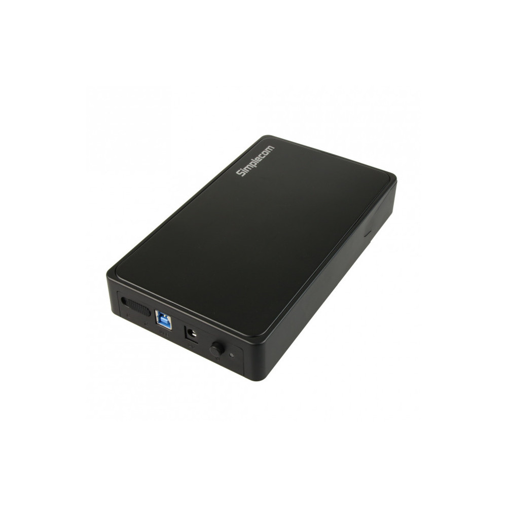 Simplecom SE325-BLACK SE325 Tool Free 3.5' SATA HDD to USB 3.0 Hard Drive Enclosure - Black Enclosure - Image 1