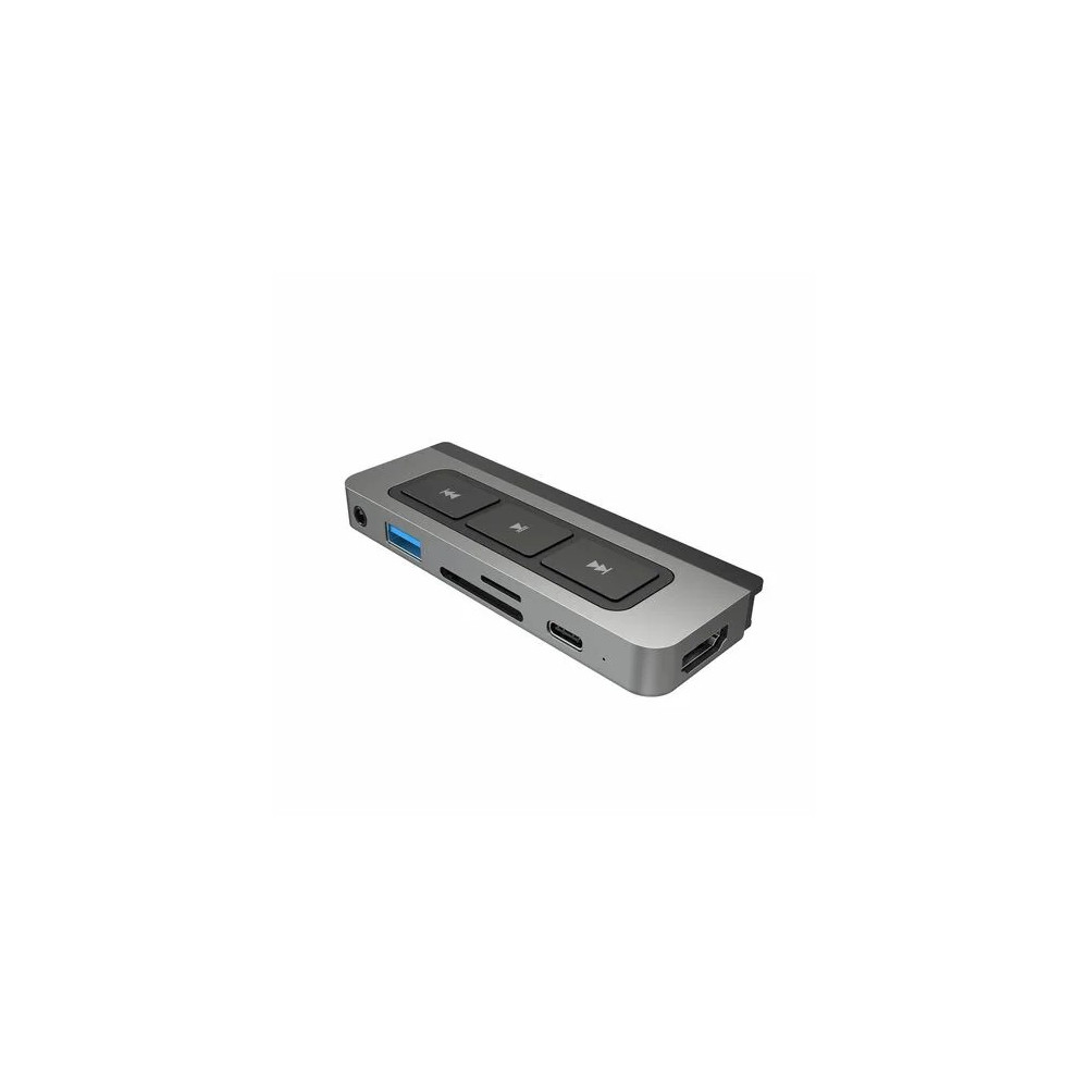 Targus HD449 HyperDrive 6 Port(s) USB Type C Docking Station for iPad, Monitor, Headphone - Memory Card Reader - SD - 60 W Power Supply - Silver - 4K @ 60Hz - 3840 x 2160 - 2 x USB Ports - 1 x USB Type-A Ports - USB Type-A - 1 x USB Type-C Ports - Image 2